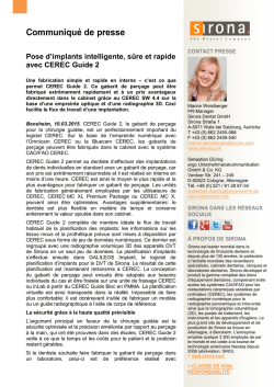 Communiqu&eacute; de presse