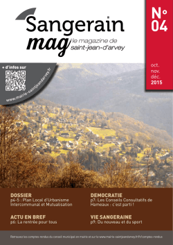 oct. nov. d&eacute;c. 2015 DOSSIER ACTU EN BREF DEMOCRATIE VIE