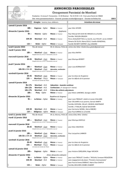 annonces semaine - Paroisse de Montluel