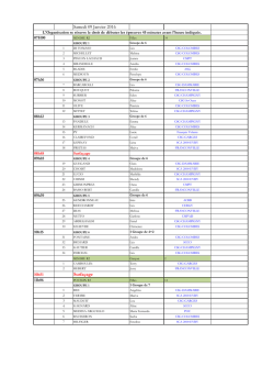SAMEDI 09-01-2016-Horaires & Tirage au Sort BDM