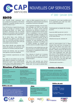 Nouvelles de CAP services janvier 2016