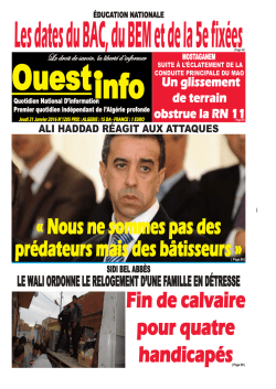 Jeudi 21 Janvier 2016 - Ouest-Info