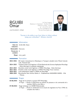 CV - Omar Rguibi