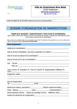dossier d`organisation de manifestation - Ouistreham