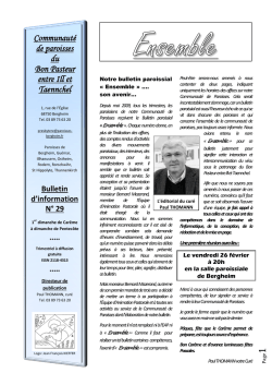 bulletin 29 - Communauté de paroisses du Bon Pasteur, entre Ill et