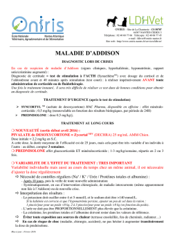 TRAITEMENT DE L`ADDISON - Oniris