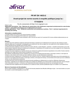 PR NF EN 14033-2 Avant-projet de norme soumis &agrave;