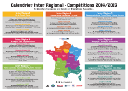 Calendrier Inter R&eacute;gional - Comp&eacute;titions 2014/2015