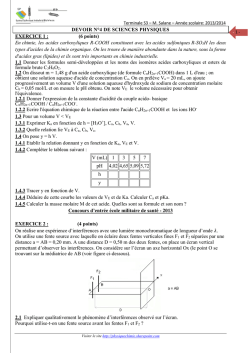 Devoir n&deg;4 - TS3 -TS1