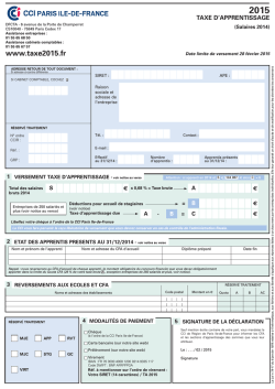 Formulaire CCIR 2015
