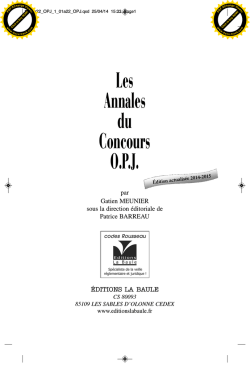 OPJ2014-2015 - Editions La Baule