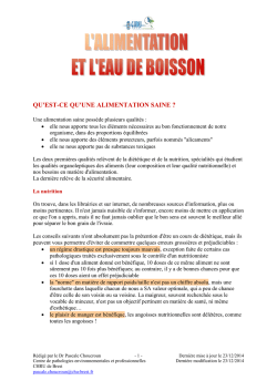 12 = alimentation final - Centre Hospitalier R&eacute;gional et