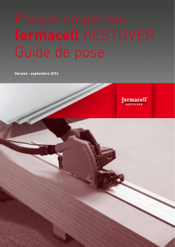 Plaque coupe-feu fermacell AESTUVER Guide de pose