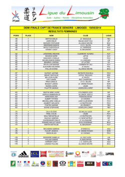 DEMI-FINALE CHPT DE FRANCE SENIORS - LIMOGES