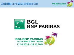 03 Conf&eacute;rence de presse 2014 Si&egrave;ge BGL.key