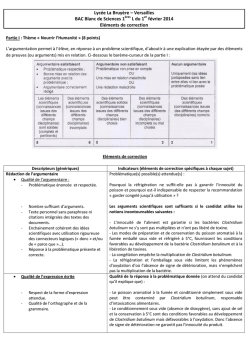 Lyc&eacute;e La Bruy&egrave;re &ndash; Versailles BAC Blanc de Sciences 1&egrave;res L du