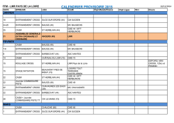 calendrier provisoire 2015 - Ligue Motocycliste des Pays de la Loire
