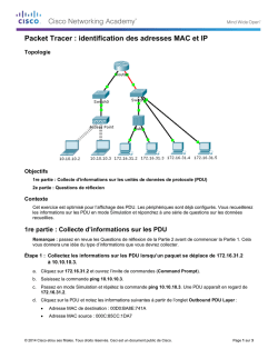 Instructions de Packet Tracer - Identification des adresses MAC et IP