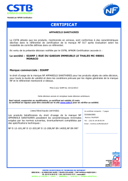 Marque commerciale : SIAMP La soci&eacute;t&eacute; : SIAMP 1 RUE DU