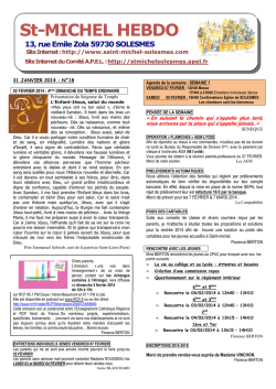 St-MICHEL HEBDO - Saint Michel de Solesmes