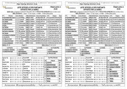 LISTE OFFICIELLE DES PARTANTS OFFERTE PAR
