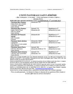 UNIT&Eacute; PASTORALE SAINT-J&Eacute;R&Ocirc;ME
