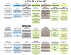 Programme des trois jours
