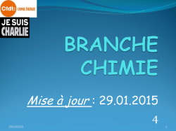 Organigramme de la branche Chimie - CFDT