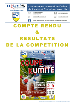 COMPTE RENDU & RESULTATS DE LA COMPETITION