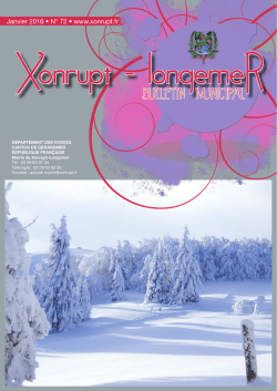 BULLETIN MUNICIPAL - Xonrupt