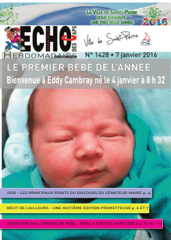 &Eacute;cho des Caps N&deg; 1428 du 7 janvier 2016 - Saint