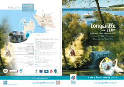 T&eacute;l&eacute;charger la brochure 2016 - Office du tourisme de Longeville