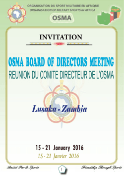 osma board of directors meeting - organization of military sports in