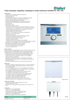 fiche technique multiMATIC VRC 700