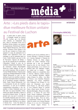 Arte : &laquo;Les pieds dans le tapis&raquo; &eacute;lue meilleure fiction