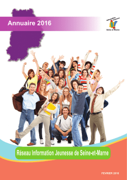 Annuaire du R&eacute;seau Information Jeunesse 77 en PDF