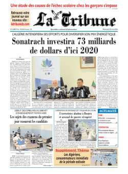 Sonatrach investira 73 milliards de dollars d`ici 2020