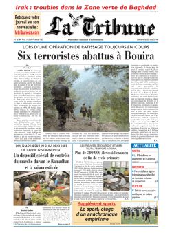 Six terroristes abattus &agrave; Bouira