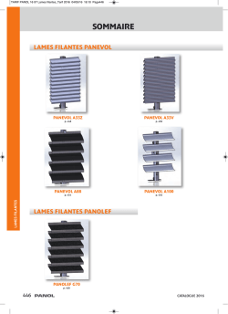 Tarif Panol 2016 LAMES FILANTES