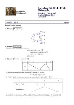Corrig&eacute; Bac ES/L