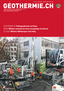 GEOTHERMIE.CH Tiefengeothermie im Fokus ARPEA Maillon