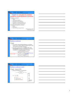 conception de machines synchrones et principalement