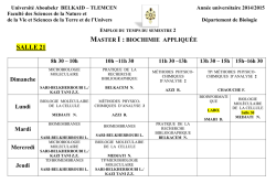 M1:Biochimie Appliqu&eacute;e, Microbiologie, Micro Biologie Appliqu&eacute;e