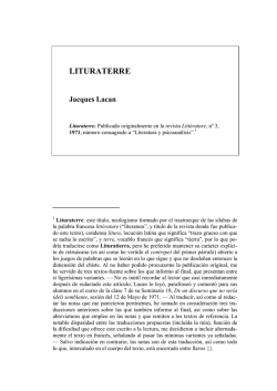 Clase 7, Anexo Lituraterre