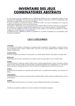 inventaire - LES JEUX ABSTRAITS
