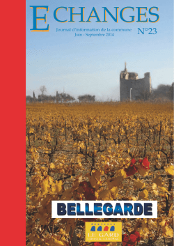 Echanges N&deg;23 Juin septembre 2014