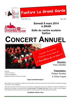 Programme concert 2014