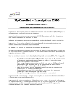 MyCareNet – Inscription DMG