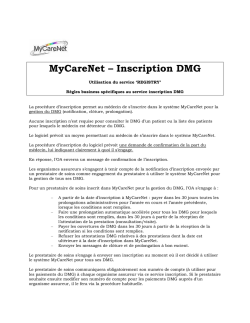 MyCareNet &ndash; Inscription DMG