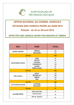 du 24 au 29 avril 2014